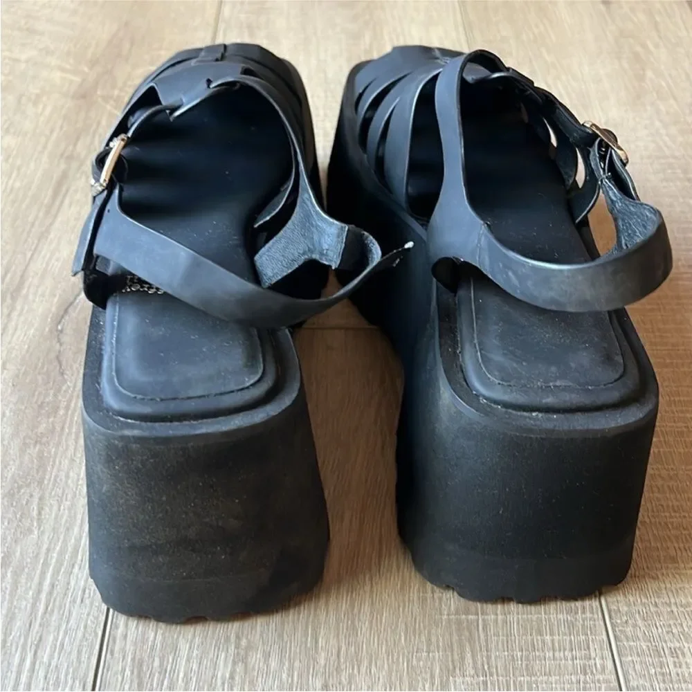 Jeffrey Campbell Frida Fisherman Platform Sandals US 9